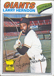 1977 Topps Baseball Cards      397     Larry Herndon RC